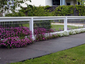 low wood wire fence