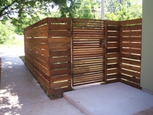 Horizontal Wood Fence with Ventilation
