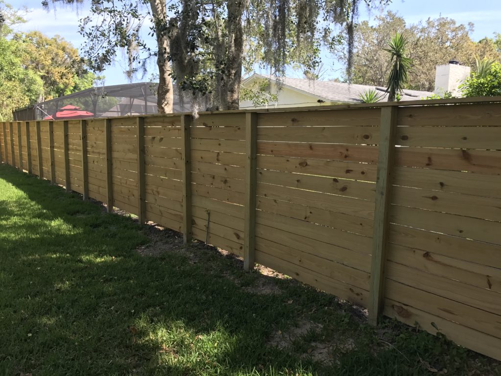 Horizontal Wood Fence for Dogs